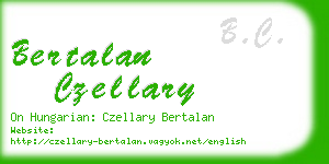 bertalan czellary business card